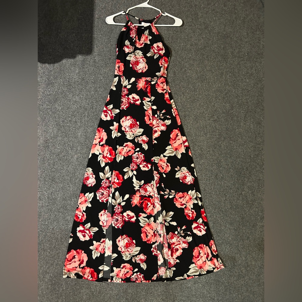 Candies brand Floral Halter Neck Maxi Dress XS